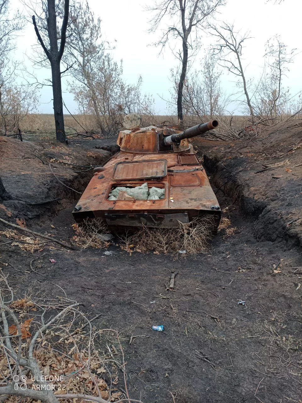 Уничтоженная бронетехника ВСУ возле сёл Шахтёрское и Новоукраинка на Кураховском направлении