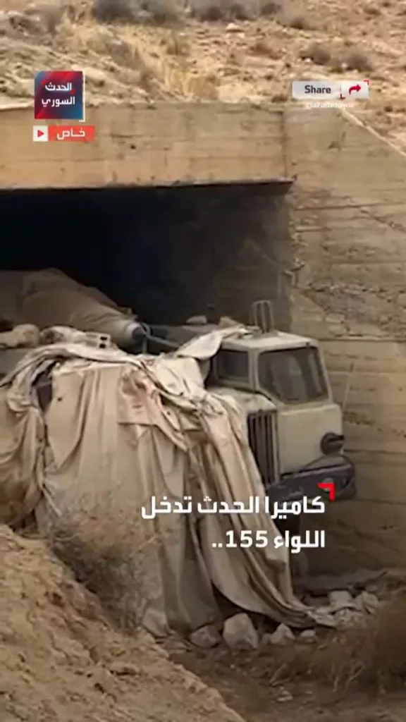 Брошенные ОТРК 9К72 «Эльбрус» («Скад») вместе с ракетами Р-17 и вспомогательной техникой бывшей сирийской армии в горах Каламун под Дамаском