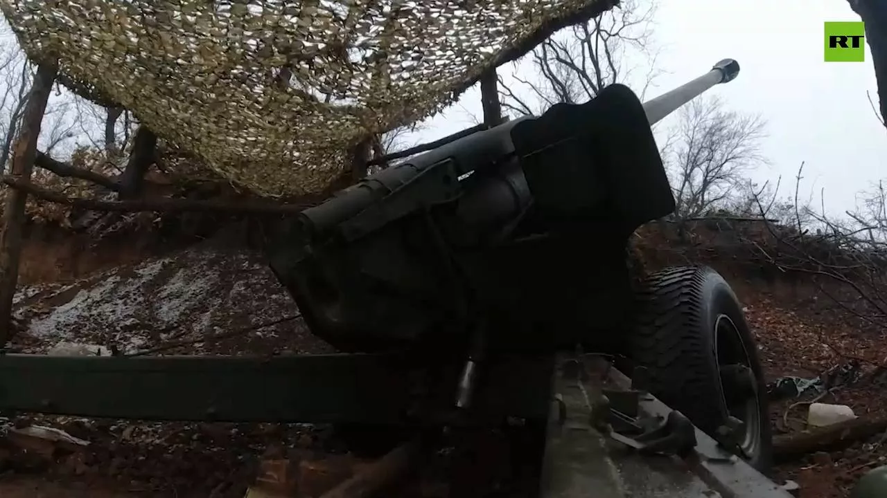 Крайне редкие 122-мм пушки Д-74 на вооружении 238-й артиллерийской бригады действующей на Кураховском направлении