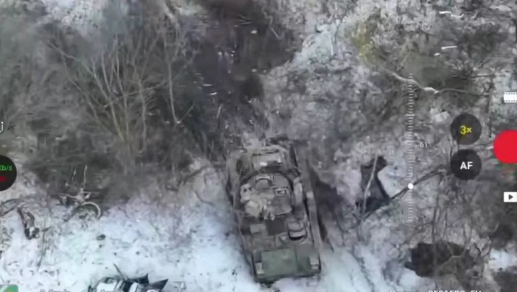 Сразу три повреждённых и брошенных БМП M2A2 Bradley ODS-SA ВСУ в районе села Новоивановка Суджанского района Курской области