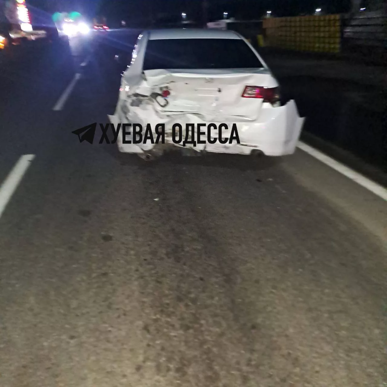 Пьяный ВСУшник в Одессе протаранил блокпост и машину нацполиции