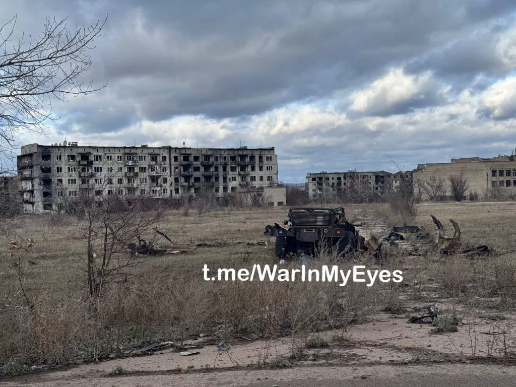 Сожженная техника ВСУ в Красногоровке, ДНР