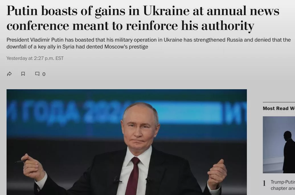 «Большое пропагандистское шоу»: на Западе устроили истерику после прямой линии Путина