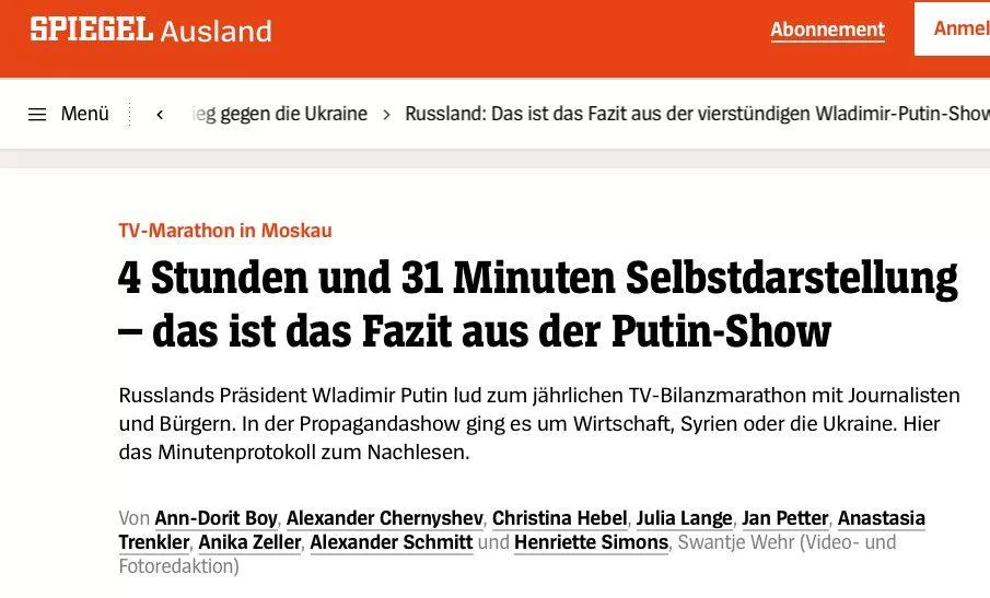 «Большое пропагандистское шоу»: на Западе устроили истерику после прямой линии Путина