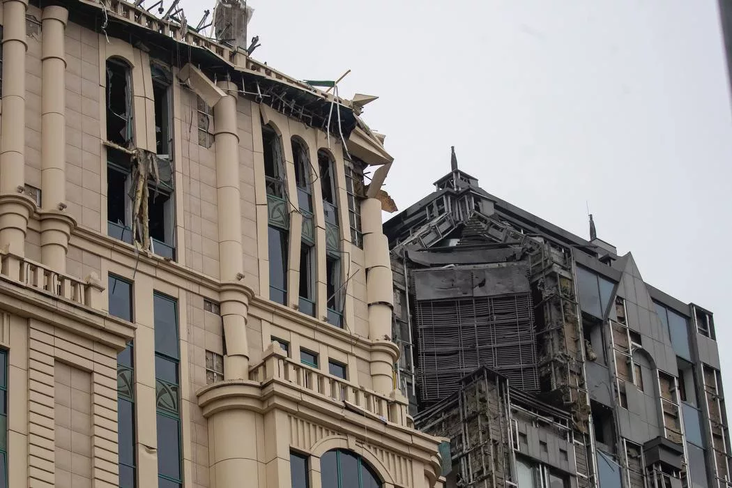 Кличко показывает последствия работы украинской ПВО. Киев