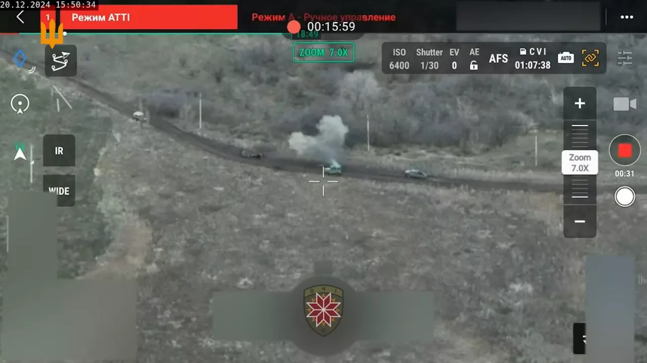 Противник опубликовал кадры с разбитой российской штурмовой колонной в районе села Украинка на Покровском направлении