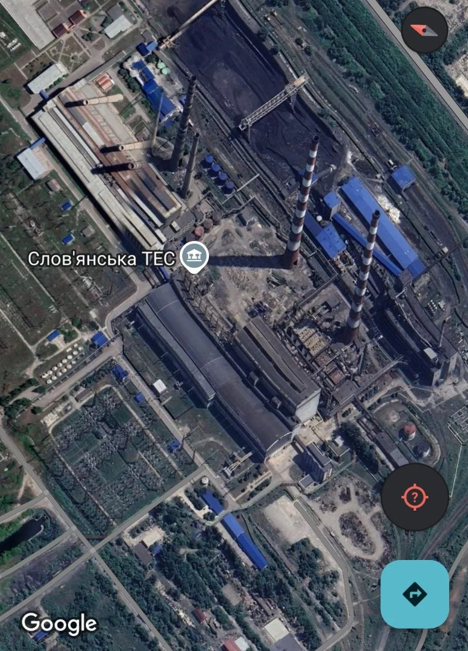 Пожар на Славянской ТЭС во временно оккупированной Николаевке, ДНР
