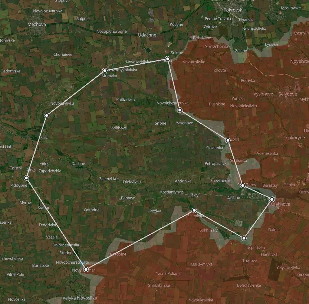 Зарубежные аналитики прогнозируют, что после окончательной зачистки Курахова ВС РФ могут «сложить» оборонительный рубеж ВСУ на площади в 580 кв. километров