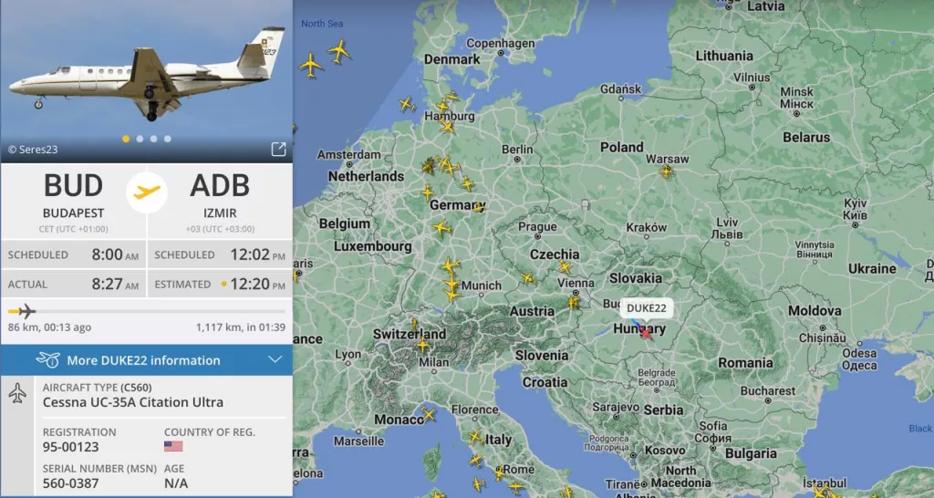 Если верить данным Flightradar, то авиация США резко сократила полёты в польский Жешув