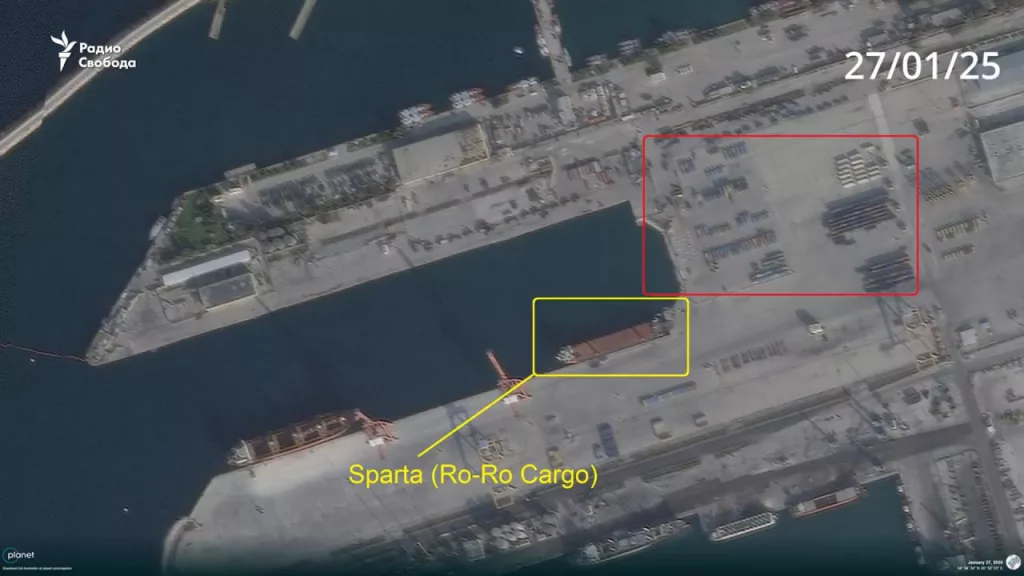 Российская техника вывезена из Сирии - спутниковые снимки демонстрируют опустевший порт Тартус после захода в него логистических судов Sparta и Sparta II несколько дней назад