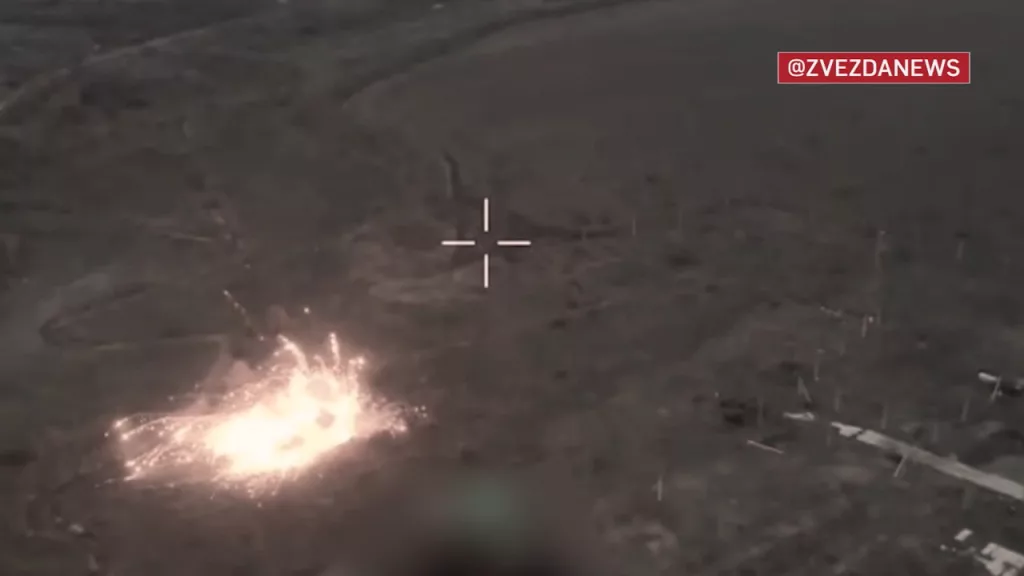 Работа кустарно забронированной ТОС-2 «Тосочка» по позициям противника на Покровском направлении