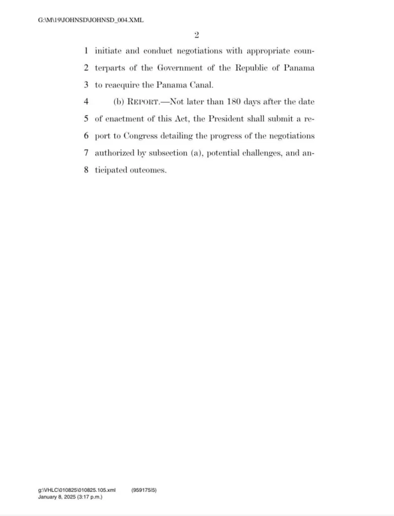 США. Республиканцы внесли в Конгресс США законопроект о покупке Панамского канала