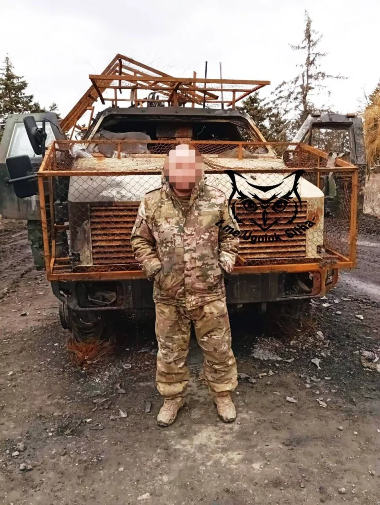 Уничтоженный очередной немецкий бронеавтомобиль ATF Dingo 2  ВСУ в районе села Веселый Гай на Покровском направлении. Январь 2025 года
