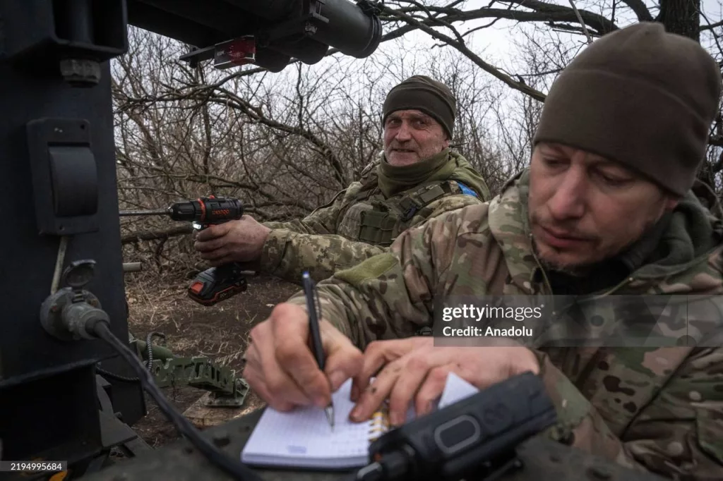 122-мм эрзац-РСЗО на шасси армейского внедорожника M1152A1 HMMWV 111-й отдельной бригады территориальной обороны ВСУ в районе Торецка (Дзержинска)