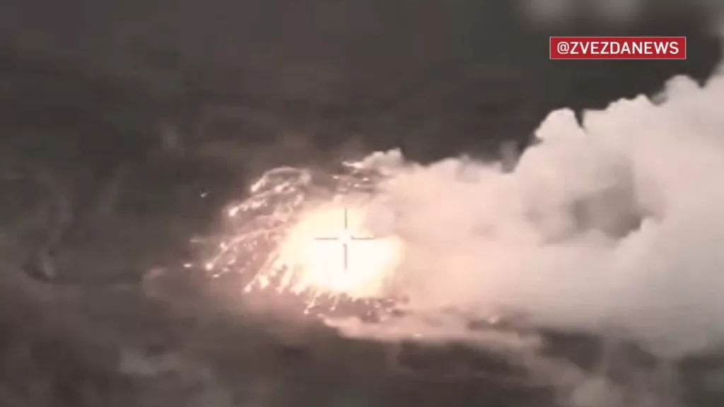 Работа кустарно забронированной ТОС-2 «Тосочка» по позициям противника на Покровском направлении