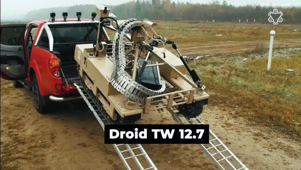 На вооружение ВСУ принята роботизированная платформа Droid TW 12.7, оборудованная 12,7-мм пулемётом и терминалом Starlink