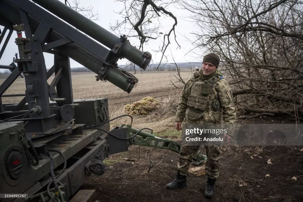 122-мм эрзац-РСЗО на шасси армейского внедорожника M1152A1 HMMWV 111-й отдельной бригады территориальной обороны ВСУ в районе Торецка (Дзержинска)