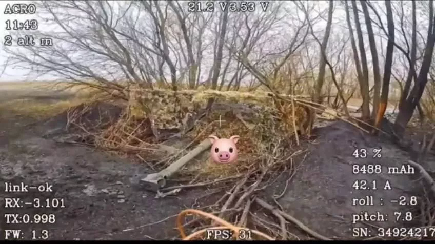 Еще одна подборка кадров с поражением FPV-дронами на оптоволокне различной техники ВСУ в Курской области