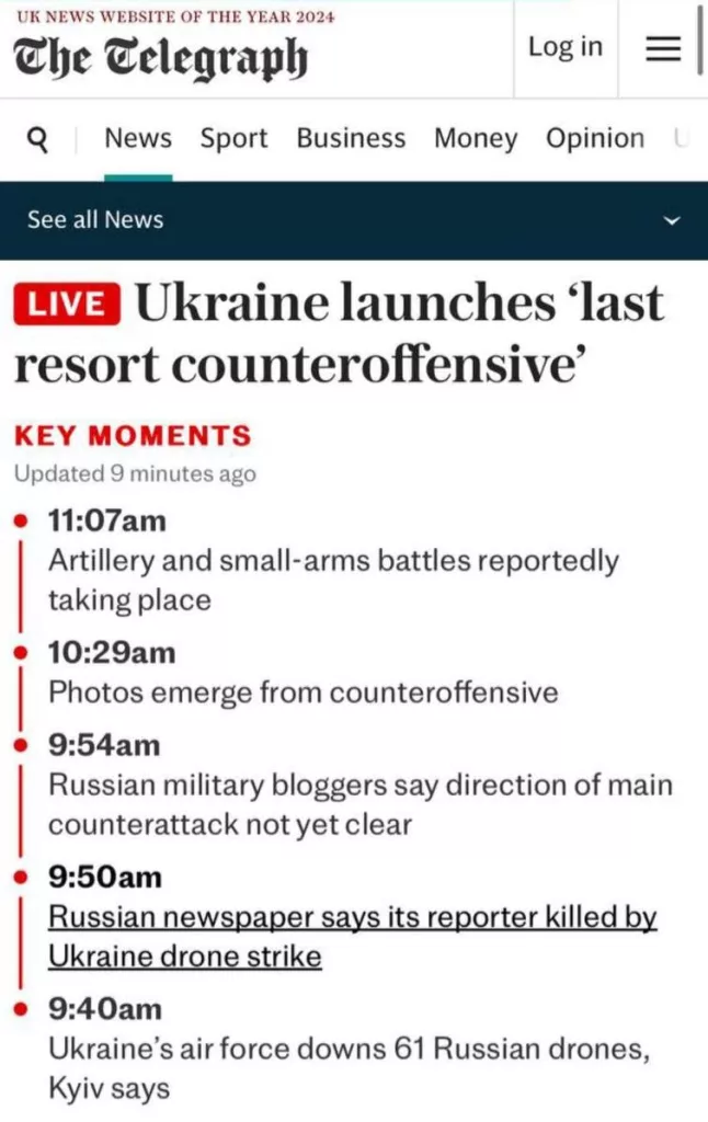 Вот что начали писать топовые западные СМИ о наступлении ВСУ в Курской области