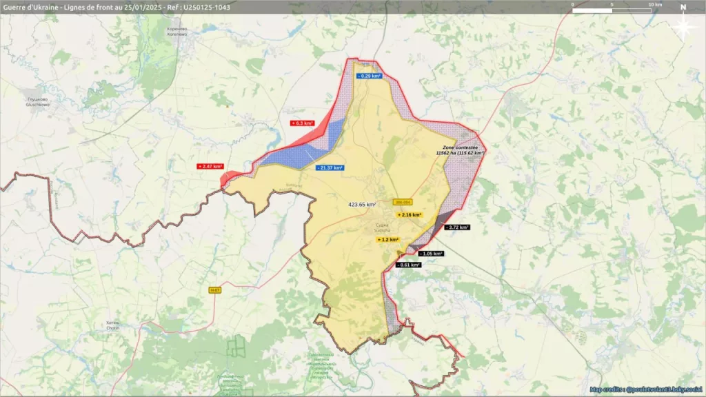 Сокращение зоны контроля ВСУ Курской области за прошедшую неделю составило более 20 квадратных километров
