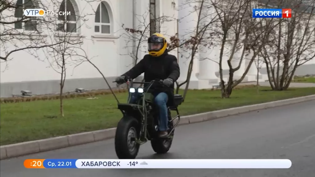 Репортаж о гибридном мотоцикле МБВ-354, разрабатываемом и собираемом в Подмосковье