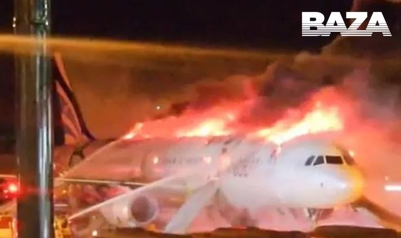 В аэропорту южнокорейского Пусана загорелся самолет со 169 пассажирами. Борт полностью сгорел