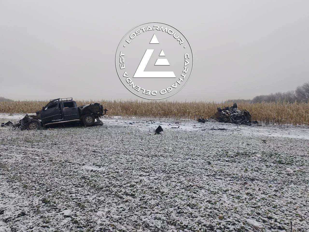 Уничтоженная автомобильная техника ВСУ в Курской области