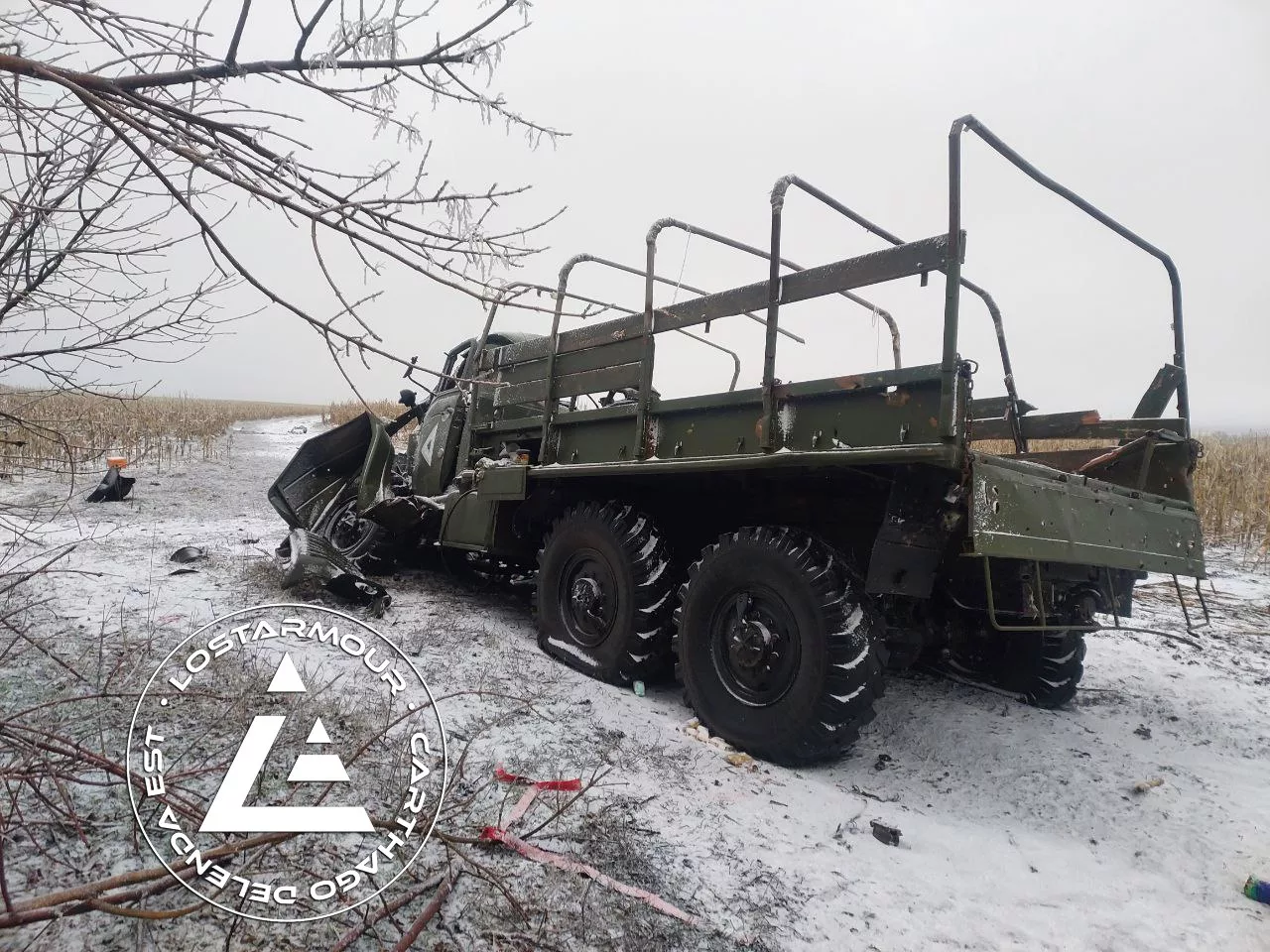 Уничтоженная автомобильная техника ВСУ в Курской области