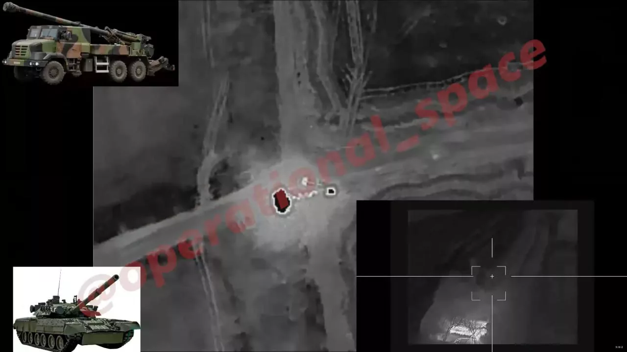 Ювелирный прилет "Ланцета" в пороховые заряды украинской 155-мм колесной САУ 2С22 "Богдана"