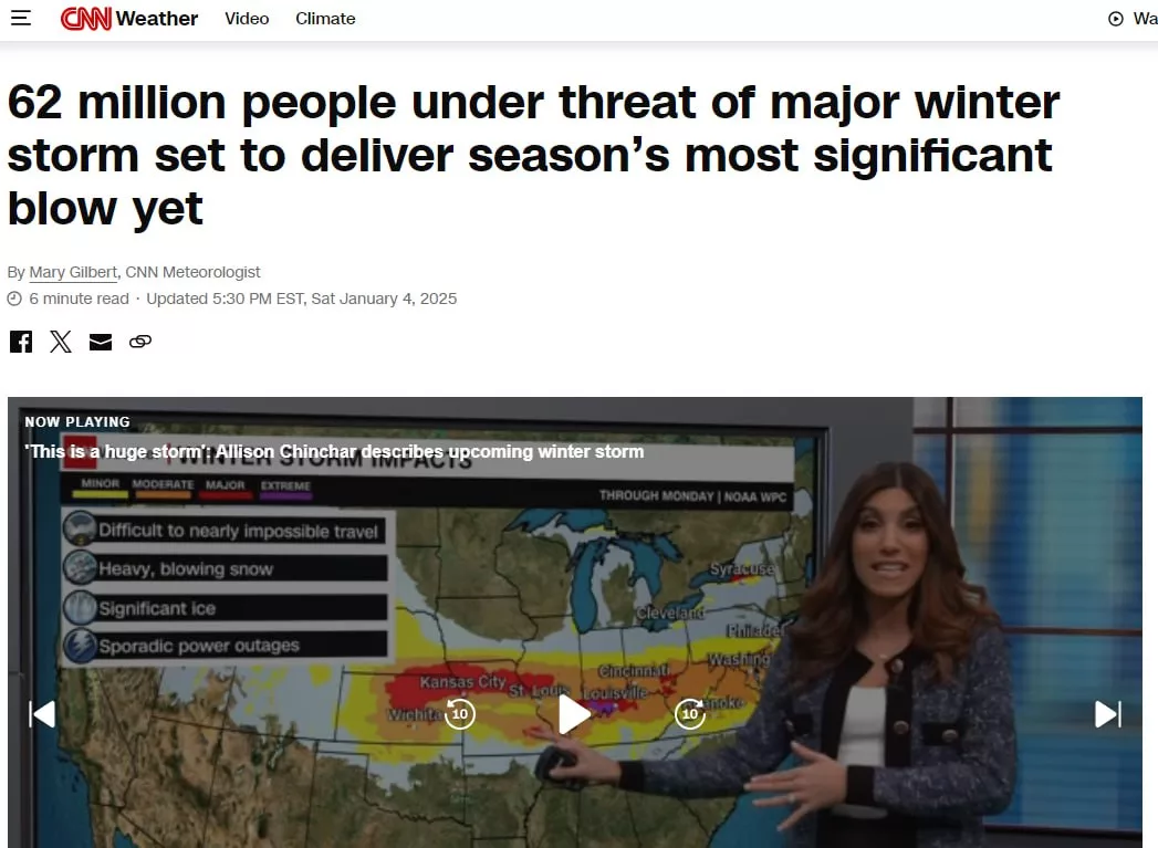 «Самый большой удар»: Шестидесяти миллионам американцев угрожает мощнейший шторм