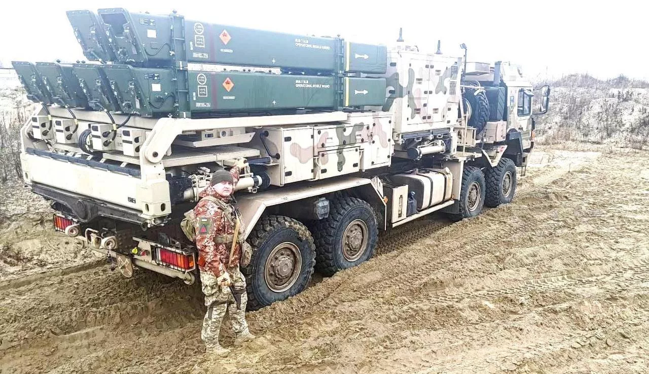 Пусковая установка ЗРК IRIS-T SLM на вооружении ВСУ