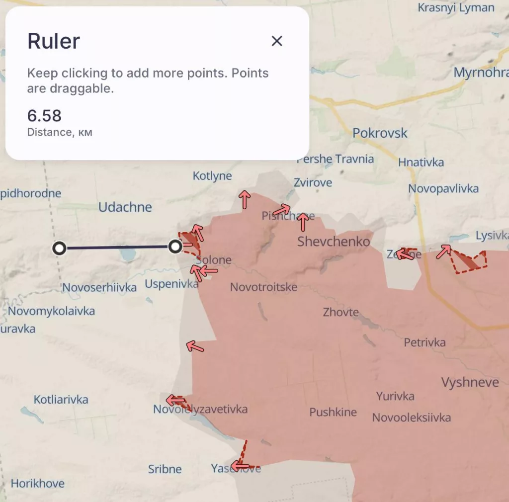 Линия фронта приближается к Днепропетровской области, армии России осталось 6,5 км