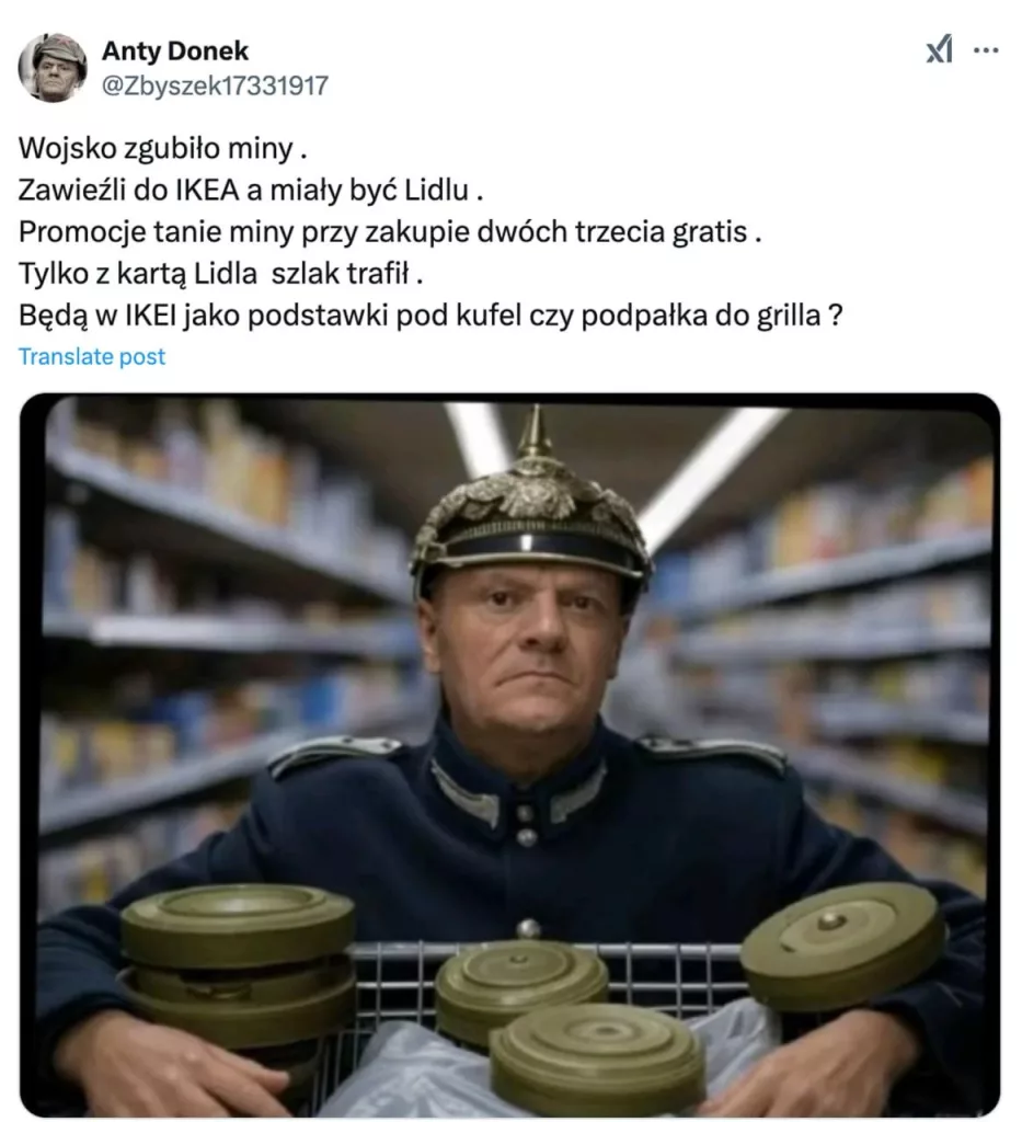 Поляки высмеяли власти из-за партии потерянных мин, которые позже нашли у склада IKEA