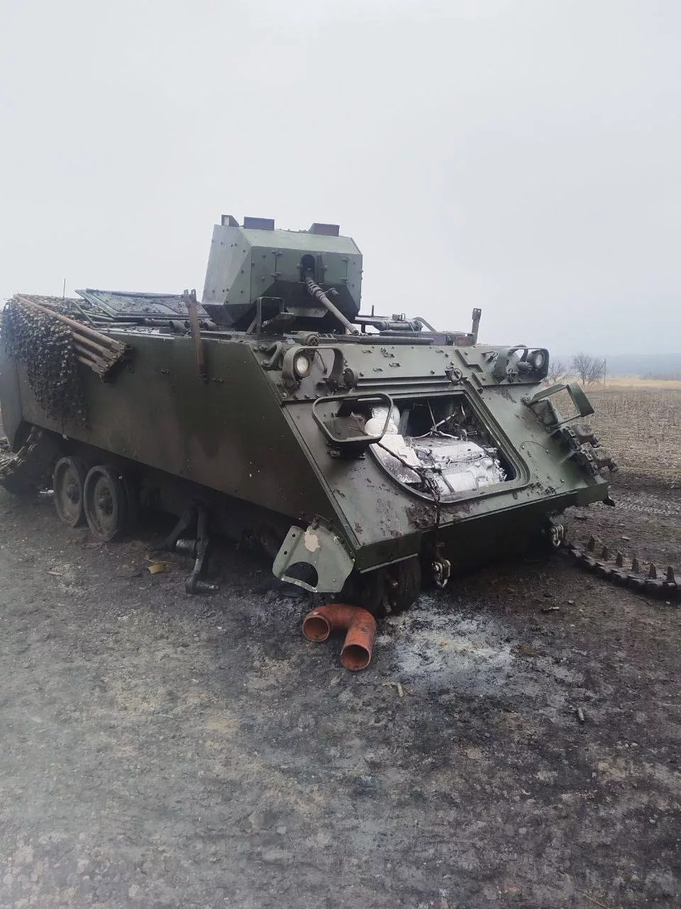 Уничтоженный и трофейный БТР М113 ВСУ на Южно-Донецком направлении