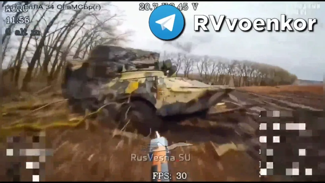 Редкий украинский БТР-3Е стал жертвой FPV-дрона на оптоволокне 34-й горной ОМСБр, Курская область
