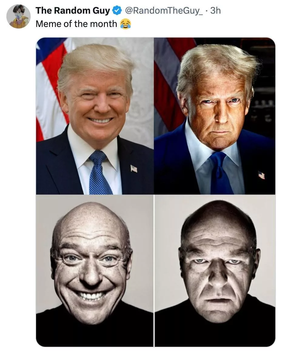 Американцы отреагировали мемами на инаугурационный портрет Трампа