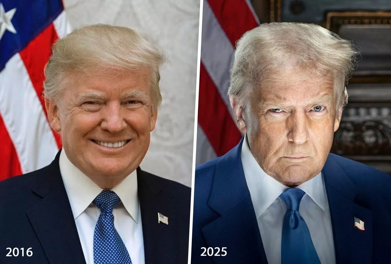 Американцы отреагировали мемами на инаугурационный портрет Трампа