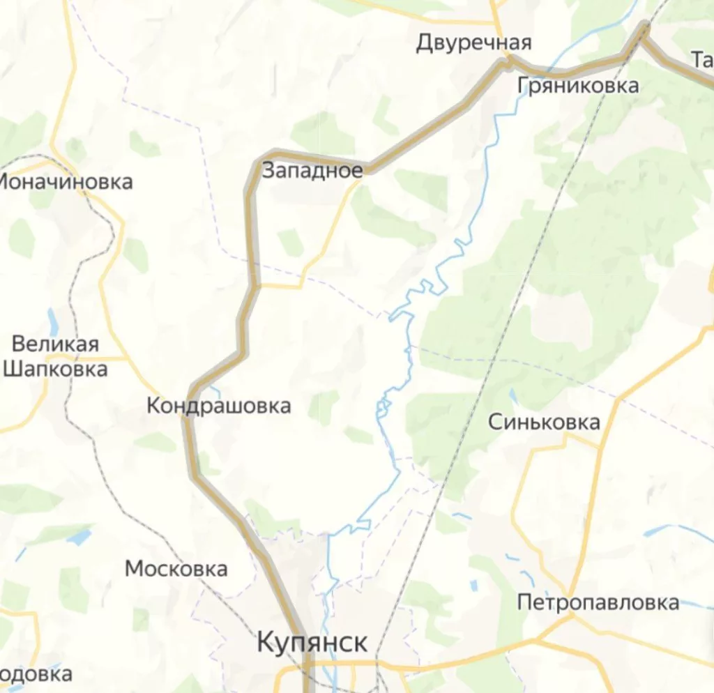 С Купянского направления приходят сообщения об очередном успехе ВС РФ – взятии под контроль н.п. Западное, что на правом (западном) берегу реки Оскол