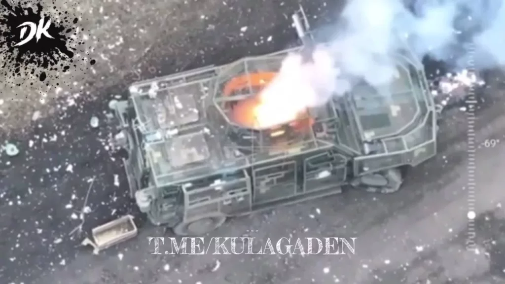 Подбитый бронеавтомобиль «Козак-2М1» ВСУ в районе села Дачное западнее города Курахово