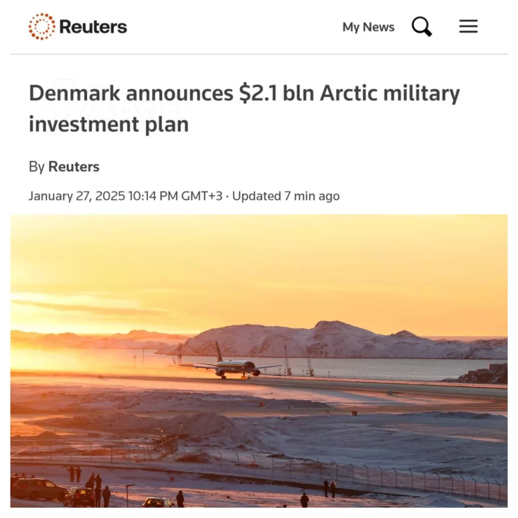 Дания выделит $2,1 млрд на усиление своего военного присутствия в Арктике из-за требований Трампа «отдать» Гренландию, — Reuters