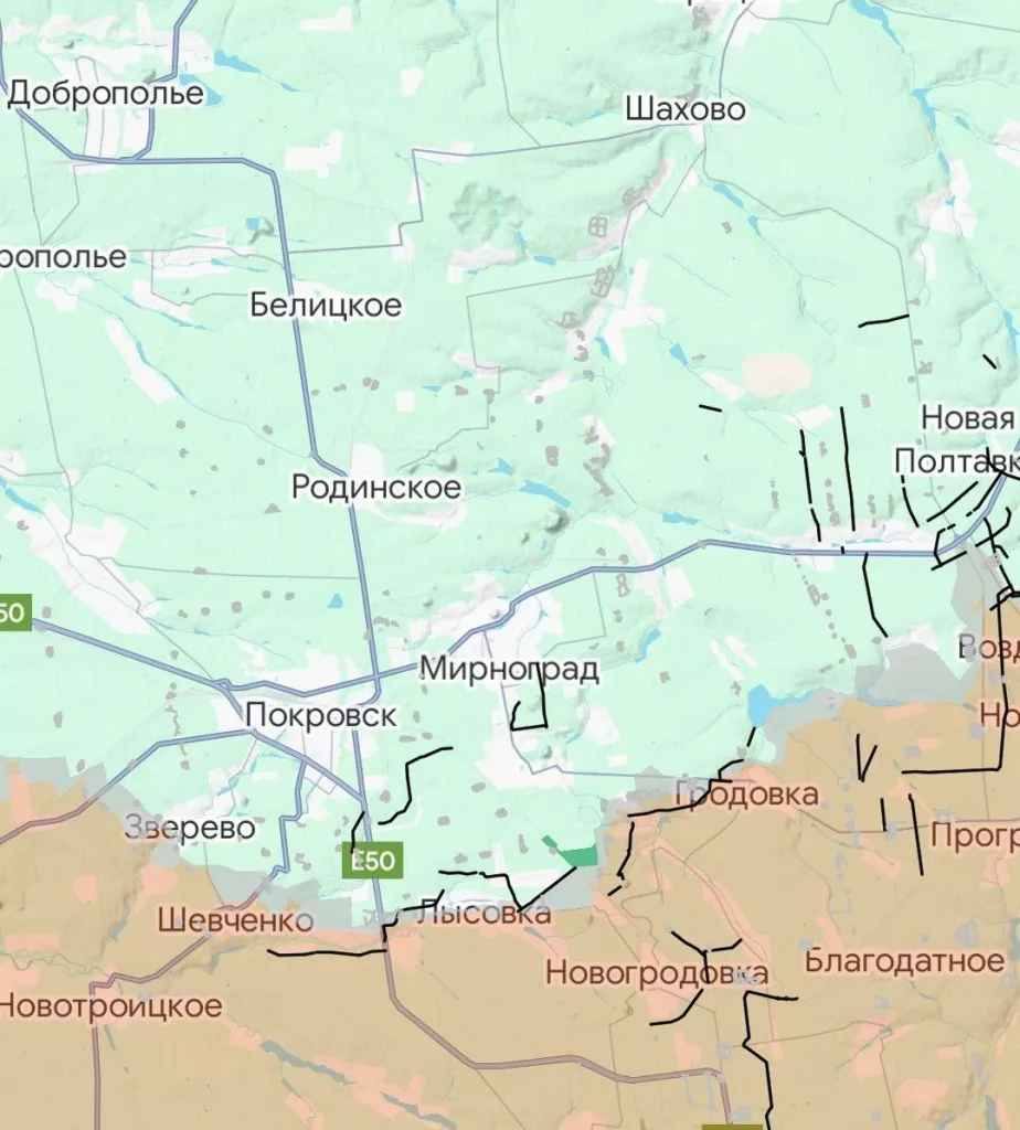 Покровское направление. Правый фланг