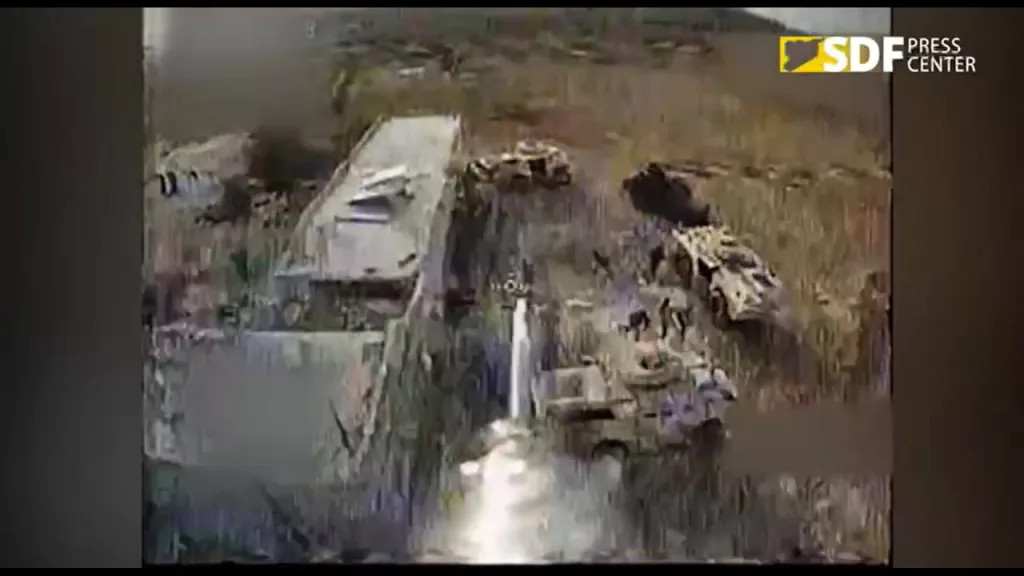 Кадры из СДС продолжают знакомит турок и их ручных боевиков СНА с использованием FPV-дронов