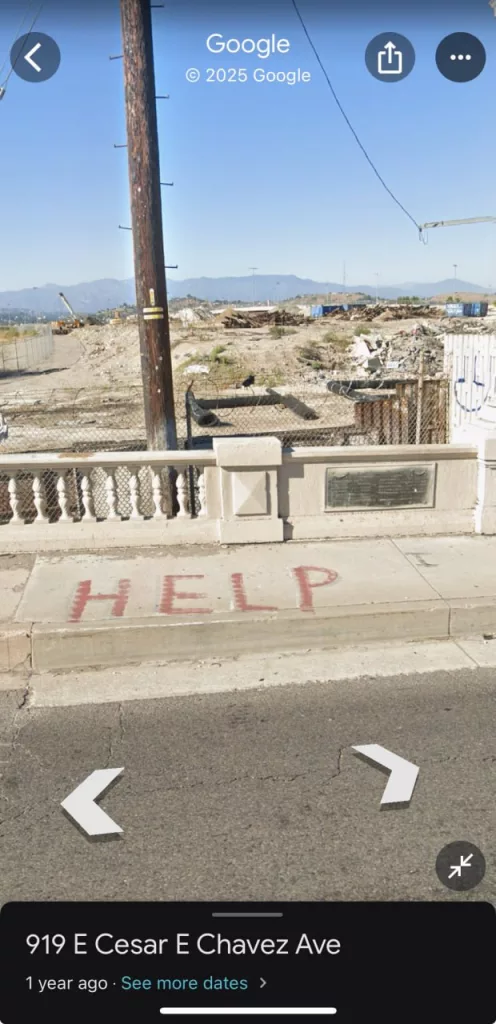 HELP HELP HELP TRAFICO — в США нашли самую страшную и загадочную надпись на Google Maps