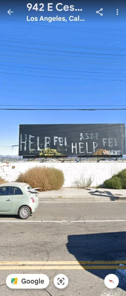 HELP HELP HELP TRAFICO — в США нашли самую страшную и загадочную надпись на Google Maps