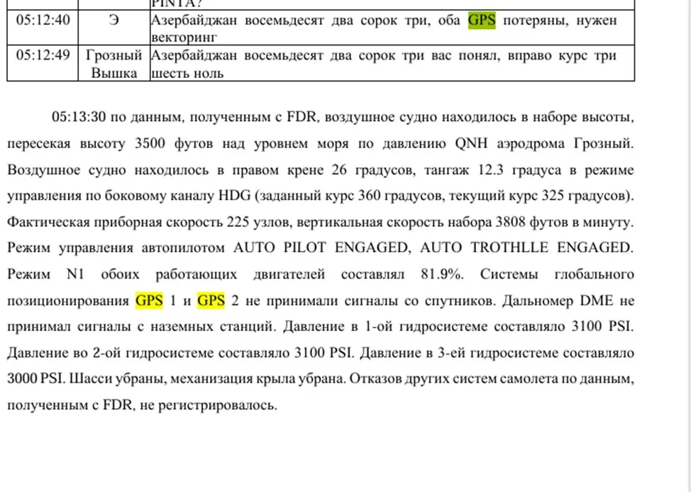 Разбор предварительного отчета Минтранса Казахстана по катастрофе Азербайджанского борта — осталось много вопросов?