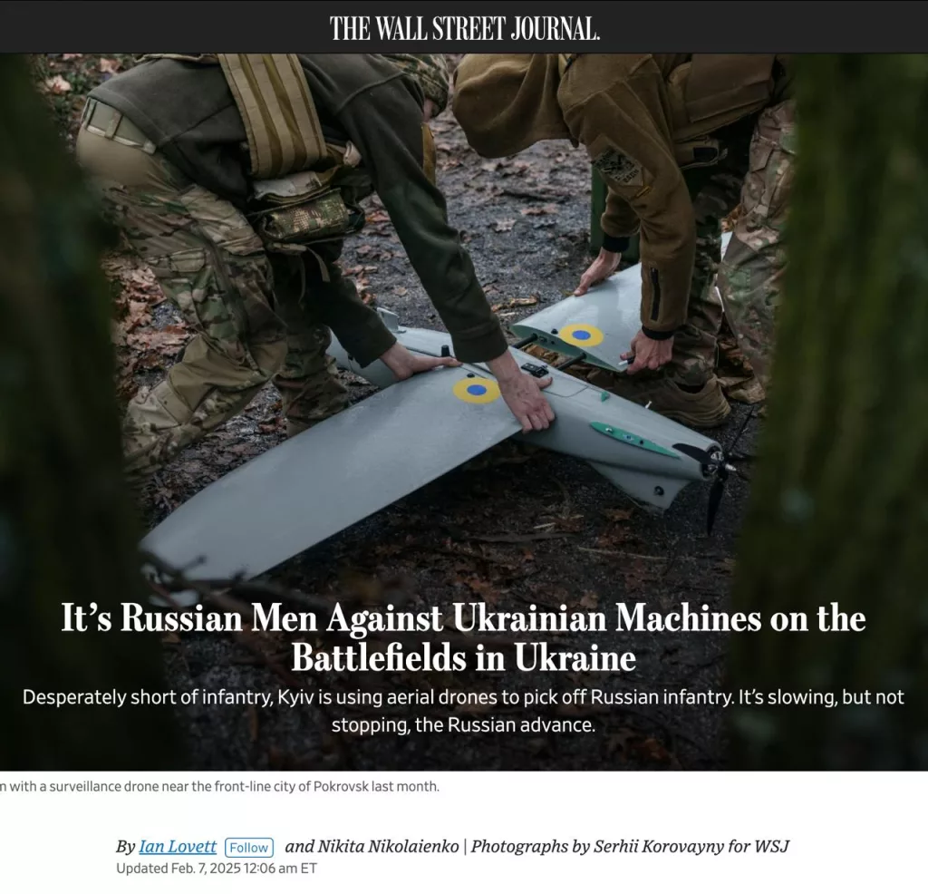 The Wall Street Journal: Россия имеет на фронте численное преимущество в людях 5 к 1, а местами и 10 к 1