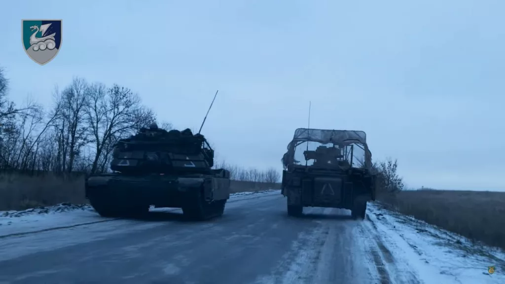 Танк M1A1SA Abrams, БТР Pbv 302 и БМП Marder 1A3 украинской армии в Курской области