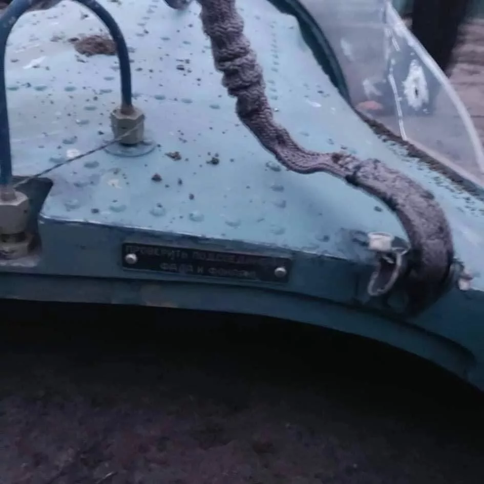 Сбитый над Киевом истребитель Су-27 831–ой бригады тактической авиации ВВСУ огнём Украинской ПВО. Февраль 2022 года