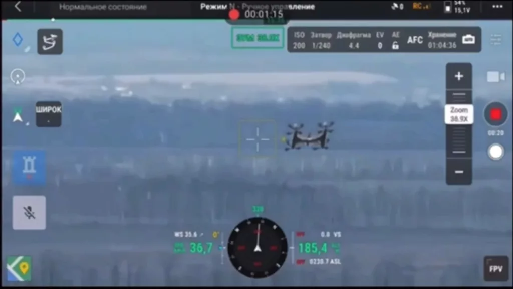 Собранный сразу из 4-х FPV-дронов российский беспилотник «Вобла», предназначенный для сброса мин ТМ-62