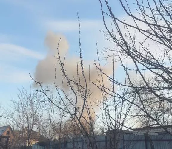 Славянск: зафиксирован удар, наблюдается задымление